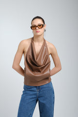 BROWN HELIOS TOP