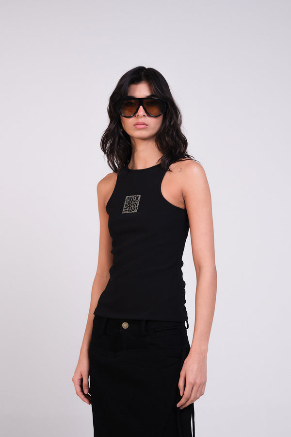 BARI BLACK TANK TOP
