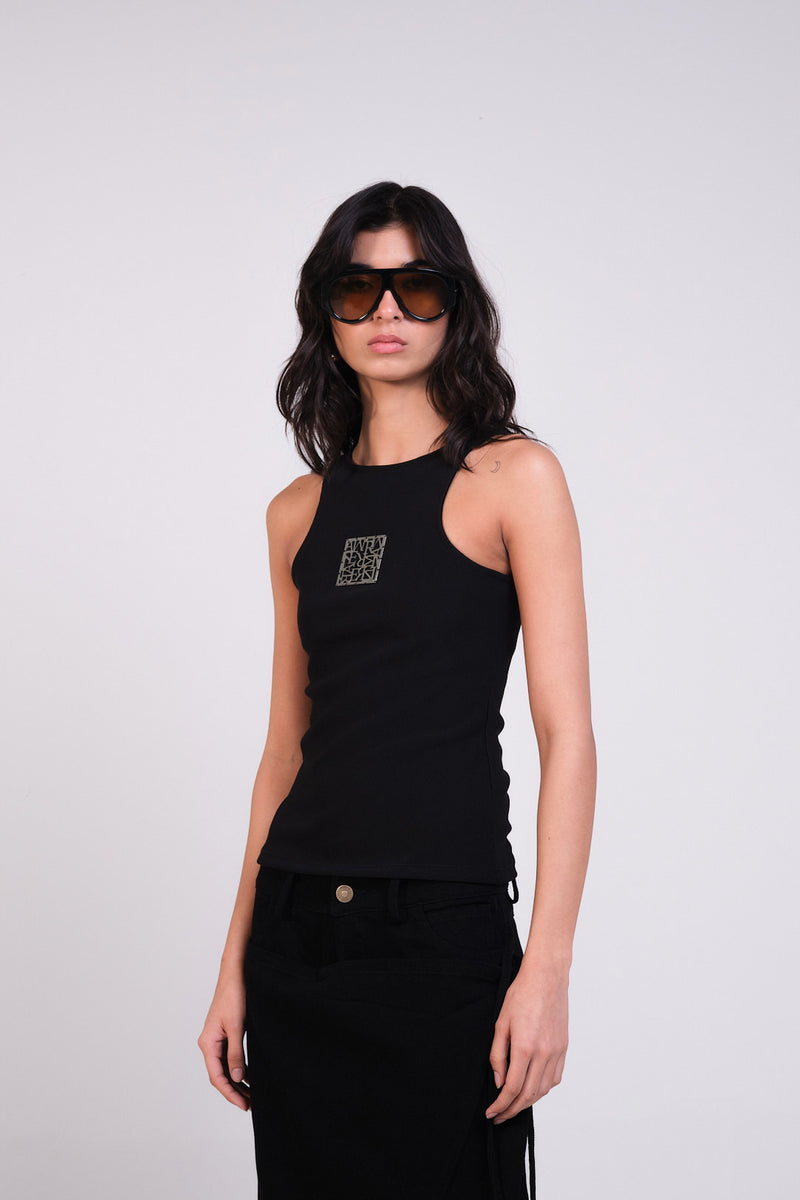 BARI BLACK TANK TOP