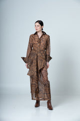 BROWN MURA SKIRT