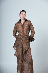 BROWN MURA SHIRT